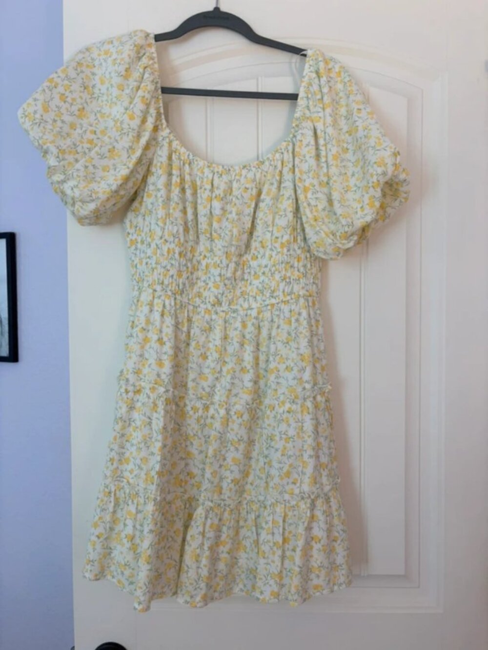 Trixxi Yellow Floral Pattern Dress
